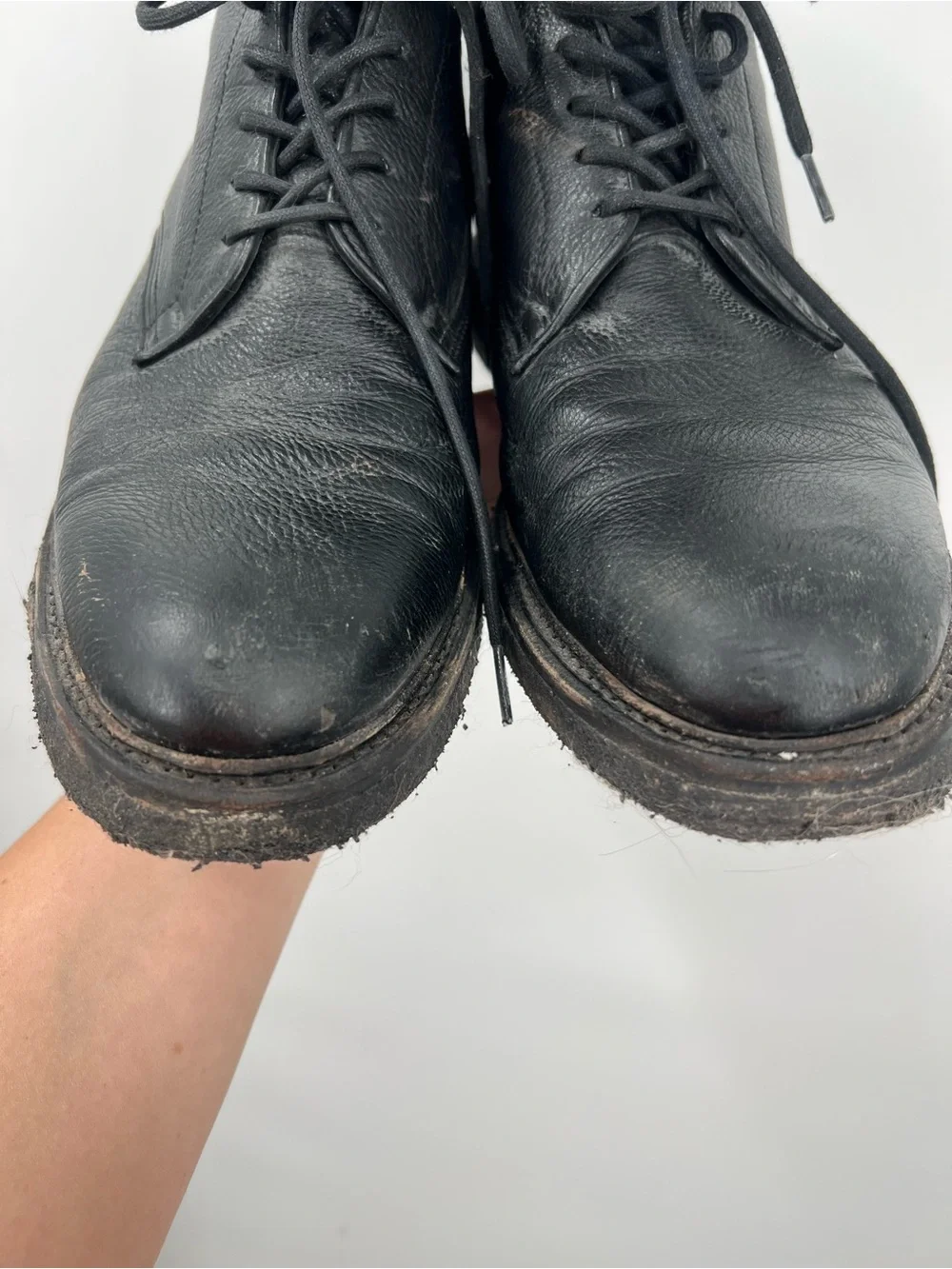 Frye Men’s Black Leather Lace Up Chukka Boots Gum Sole Size 11